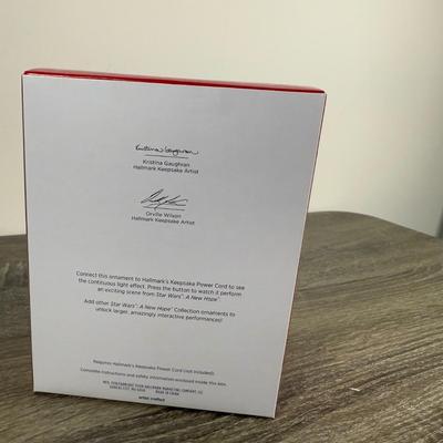 LOT 211M: Star Wars Darth Vader Action Figure & Hallmark Keepsake Ornaments w/ Boxes - Yoda, The Child, Obi-Wan & Drink Serving...