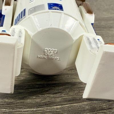 LOT 211M: Star Wars Darth Vader Action Figure & Hallmark Keepsake Ornaments w/ Boxes - Yoda, The Child, Obi-Wan & Drink Serving...