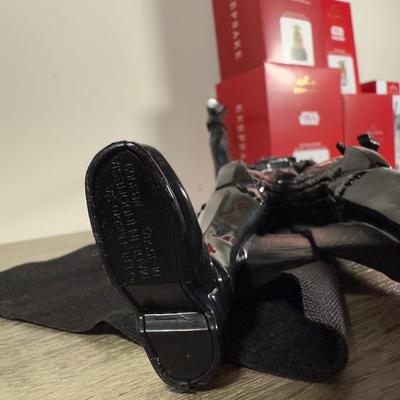 LOT 211M: Star Wars Darth Vader Action Figure & Hallmark Keepsake Ornaments w/ Boxes - Yoda, The Child, Obi-Wan & Drink Serving...