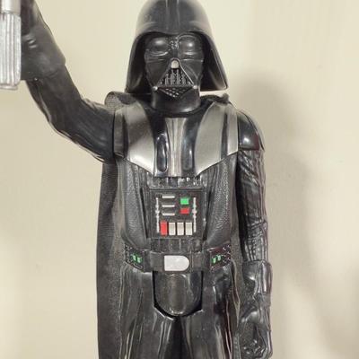 LOT 211M: Star Wars Darth Vader Action Figure & Hallmark Keepsake Ornaments w/ Boxes - Yoda, The Child, Obi-Wan & Drink Serving...
