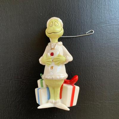 LOT 223 M: Lenox Collection: Electric Blow Out The Lights Santa, Cardinal, & The Grinch Ornaments