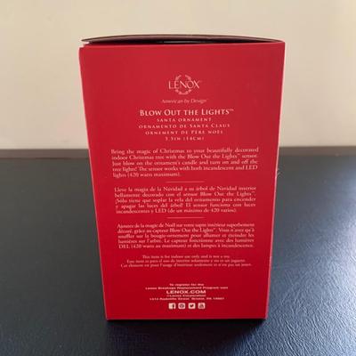 LOT 223 M: Lenox Collection: Electric Blow Out The Lights Santa, Cardinal, & The Grinch Ornaments