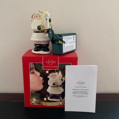 LOT 223 M: Lenox Collection: Electric Blow Out The Lights Santa, Cardinal, & The Grinch Ornaments