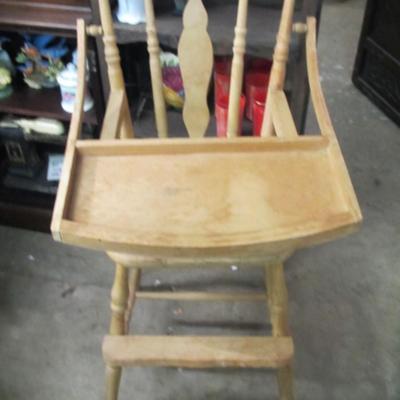 Vintage Wooden High Chair