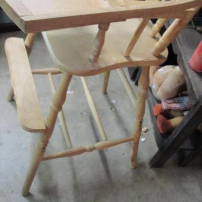 Vintage Wooden High Chair