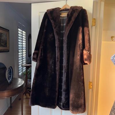 437 Vintage Sheared Beaver Fur Coat