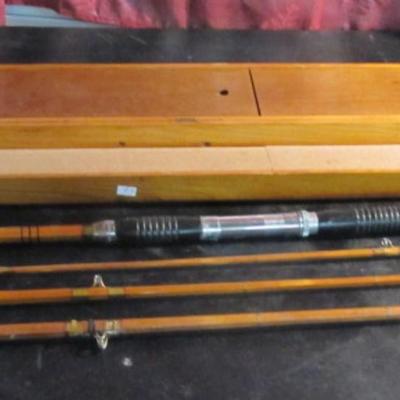 Bamboo Fishing Rod With Wooden Case