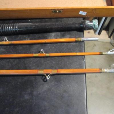 Bamboo Fishing Rod With Wooden Case