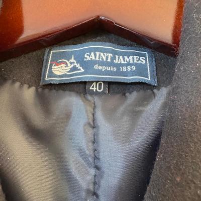 442 Navy Double Breasted Wool Jacket by Saint James Size 40
