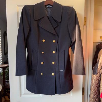 442 Navy Double Breasted Wool Jacket by Saint James Size 40
