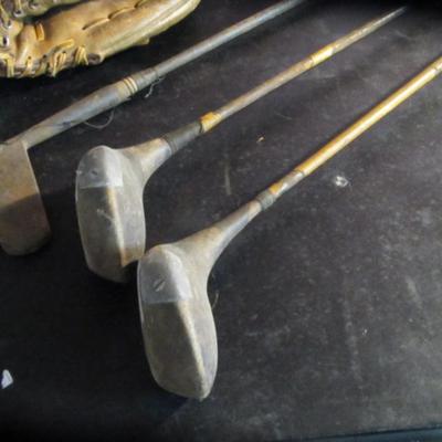 Vintage Sporting Equipment Vintage Golf Clubs Spalding Rackets