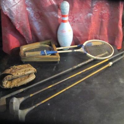 Vintage Sporting Equipment Vintage Golf Clubs Spalding Rackets