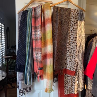 444 Lot of Various Scarves and Pashminas