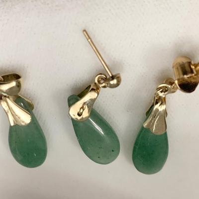 Jade Estate Jewelry Lot Pendants Earrings Millefiori