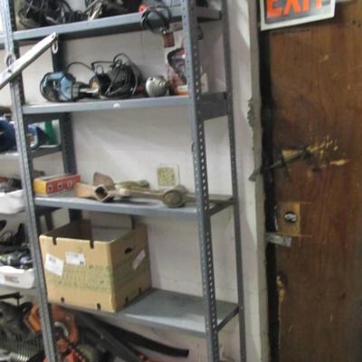 Pair Of Metal Display Shelves Approx 36" x 12" x 85" Choice 4
