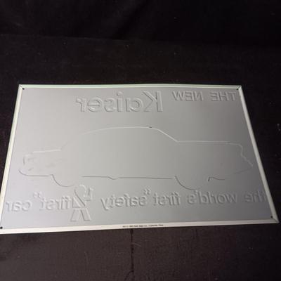 3 TIN SIGNS WITH RAISER LETTERING