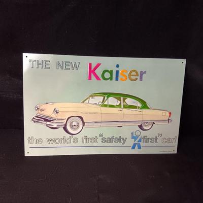 3 TIN SIGNS WITH RAISER LETTERING