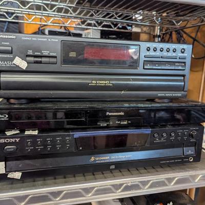 SONY Compact Disc Player CDP-CE375 Blu Ray Disc Panasonic Compact Disc Changer SL-PD349
