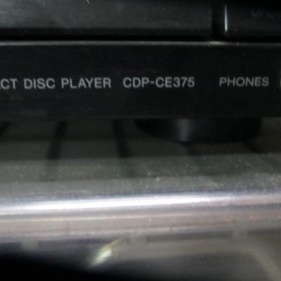 SONY Compact Disc Player CDP-CE375 Blu Ray Disc Panasonic Compact Disc Changer SL-PD349