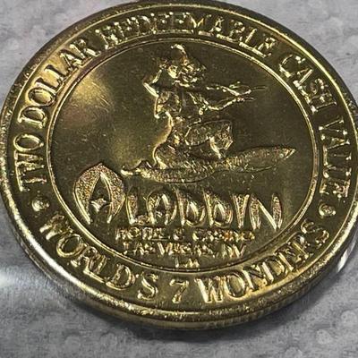 Vintage Aladdin Resort & Casino $2 Slot Gaming Token Las Vegas Nevada (Sphinx & The Pyramids) Choice BU Condition. FREE DOMESTIC...