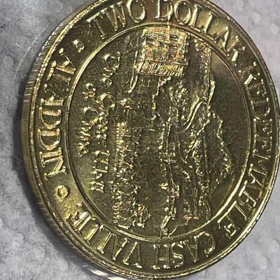 Vintage Aladdin Resort & Casino $2 Slot Gaming Token Las Vegas Nevada (Great Wall of China) Choice BU Condition. FREE DOMESTIC SHIPPING.