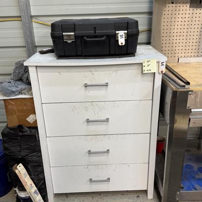 WHITE 4 DR CABINET