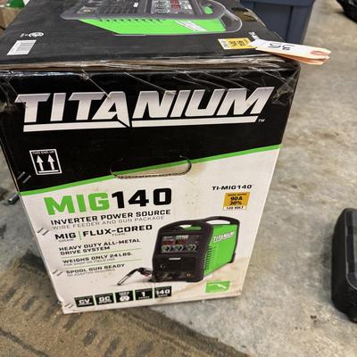 TITANIUM MIG 140 WELDER/HOBART WELD HELMET LOT