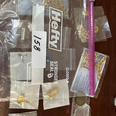 CHARM NECKALCE AND MISC CHARMS LOT