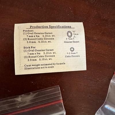 GARNET & CZ JEWELRY LOT