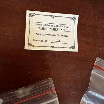 GARNET & CZ JEWELRY LOT