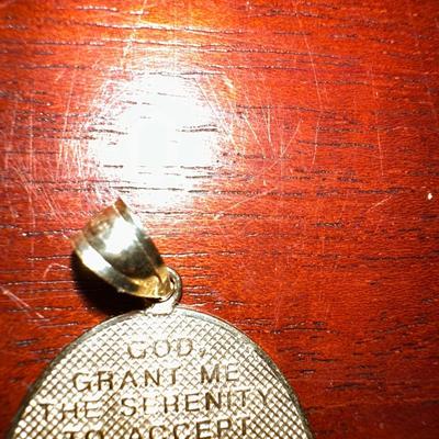 14K SERENITY PRAYER PENDANT
