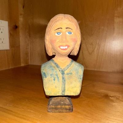 CARVING OF A LADY BUST BY AWH