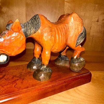 CARVED HORSE BY AWH