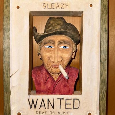 HAND CARVED "SLEAZY" BY AWH