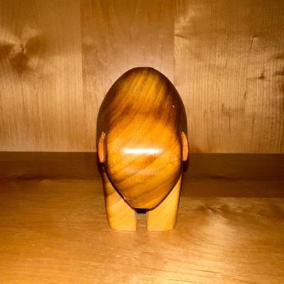 HAND CARVED WOODEN BISON BY AWH