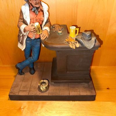 MICHAEL GARMAN SCULPTURE AND HORSE STATUE