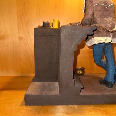 MICHAEL GARMAN SCULPTURE AND HORSE STATUE