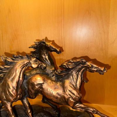 MICHAEL GARMAN SCULPTURE AND HORSE STATUE