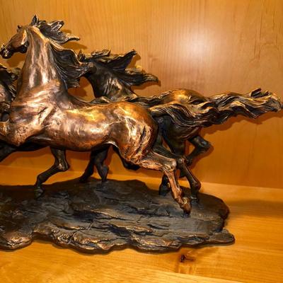 MICHAEL GARMAN SCULPTURE AND HORSE STATUE