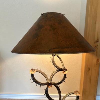 WROUGHT IRON CACTUS STYLE BASE TABLE LAMP