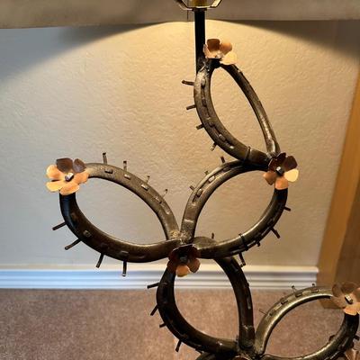 WROUGHT IRON CACTUS STYLE BASE TABLE LAMP