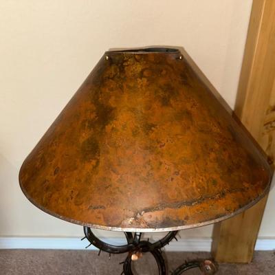 WROUGHT IRON CACTUS STYLE BASE TABLE LAMP