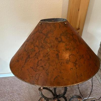 WROUGHT IRON CACTUS STYLE BASE TABLE LAMP