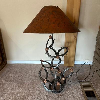 WROUGHT IRON CACTUS STYLE BASE TABLE LAMP