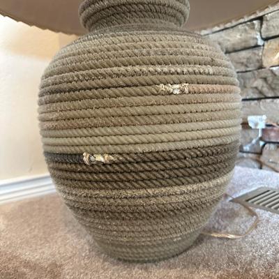 ROPE WRAPPED TABLE LAMP AND BOWL