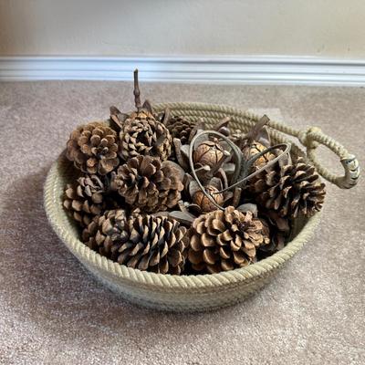 ROPE WRAPPED TABLE LAMP AND BOWL