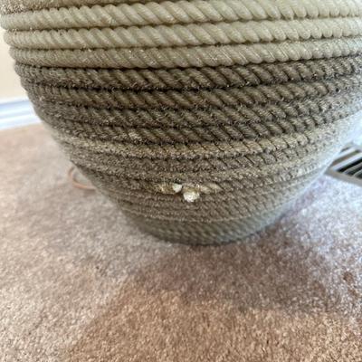 ROPE WRAPPED TABLE LAMP AND BOWL