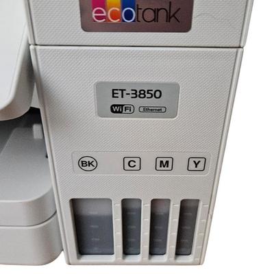 Epson Printer with Black Desk Lamp
