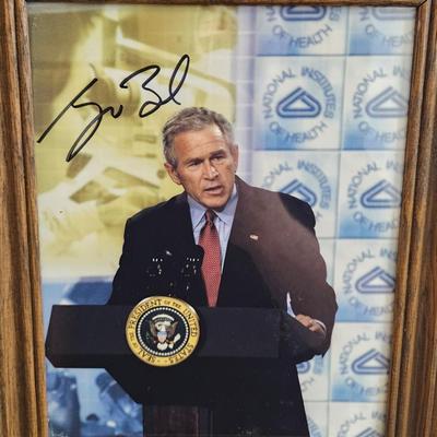 President George Bush Hand Signed Framed Photo 8 x 10