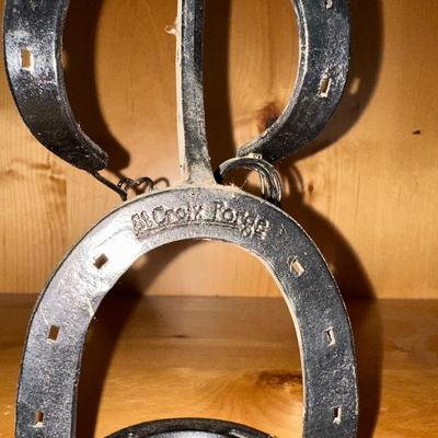 HORSESHOE COWBOY AND CANDLE HOLDER